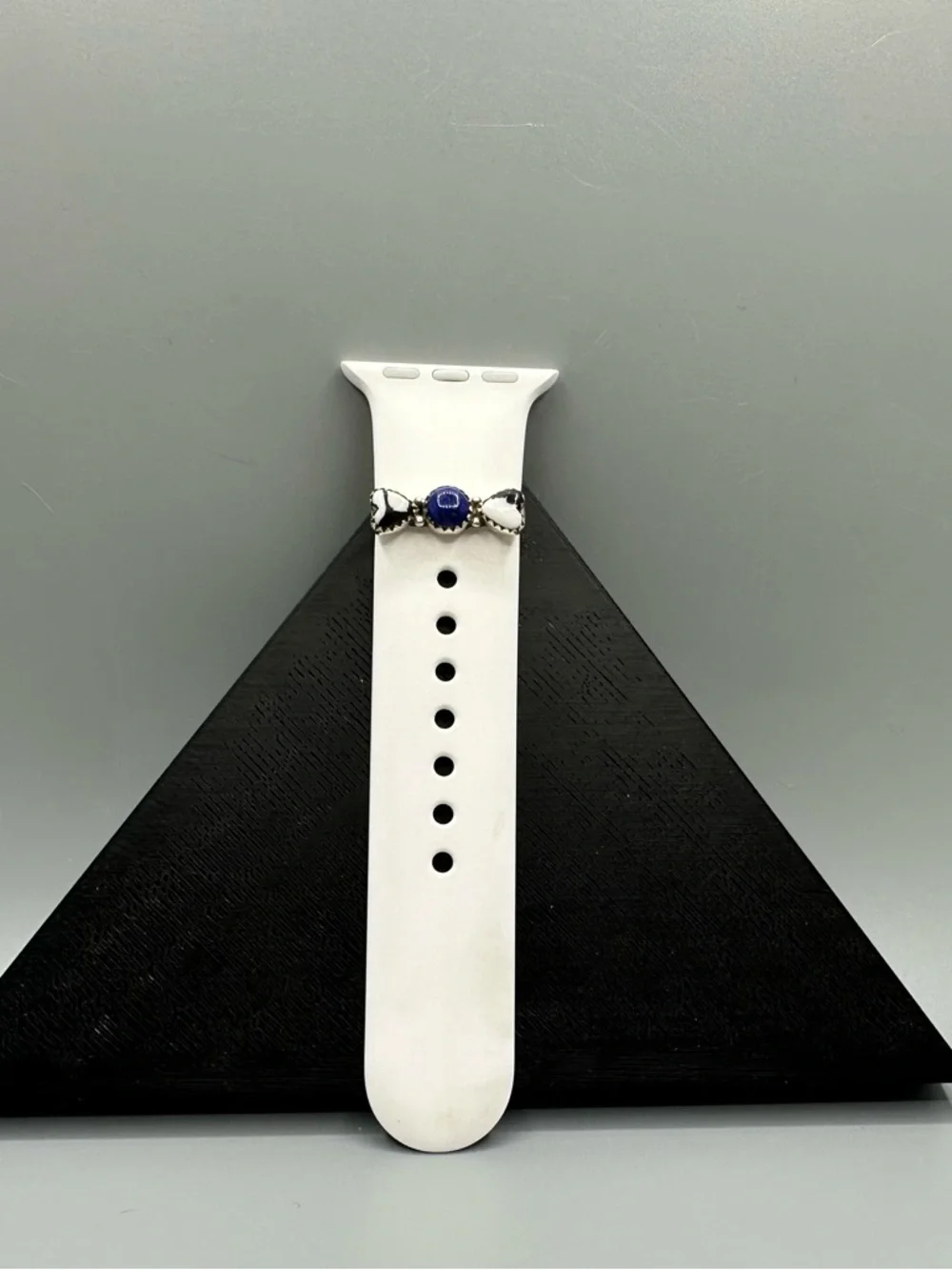 ⌚White Buffalo Lapis Lazuli Sterling Silver 925 Watch Band Charm Handmade Heart